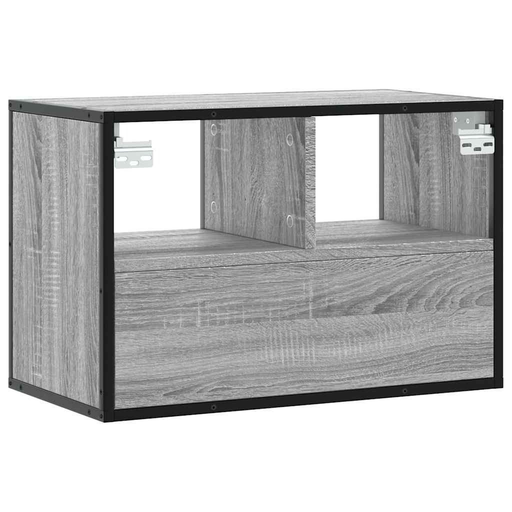 TV Cabinet Grey Sonoma 60x31x39,5 cm Engineered Wood and Metal