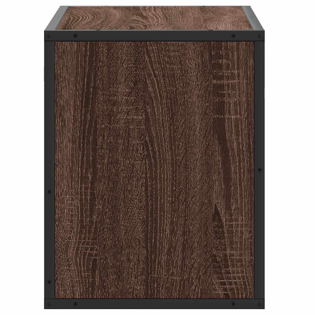TV Cabinet Brown Oak 60x31x39,5 cm Engineered Wood and Metal