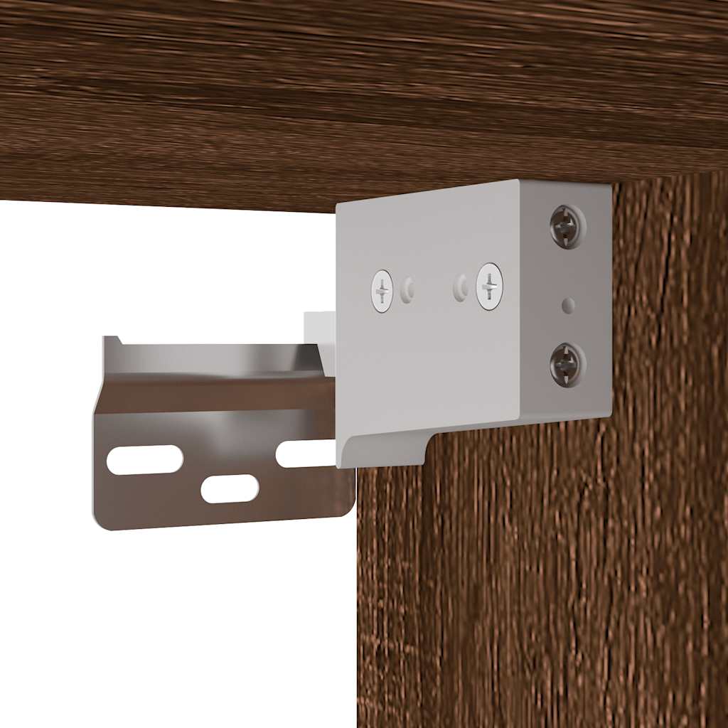 TV Cabinet Brown Oak 60x31x39,5 cm Engineered Wood and Metal
