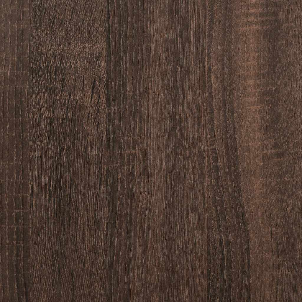 TV Cabinet Brown Oak 60x31x39,5 cm Engineered Wood and Metal