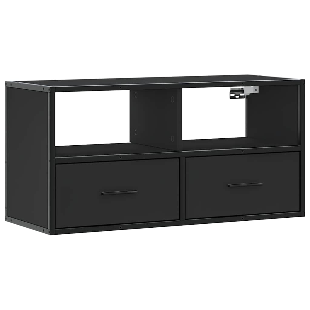 TV Cabinet Black 80x31x39,5 cm Engineered Wood and Metal