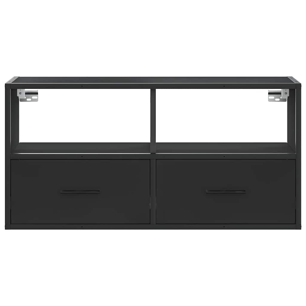 TV Cabinet Black 80x31x39,5 cm Engineered Wood and Metal