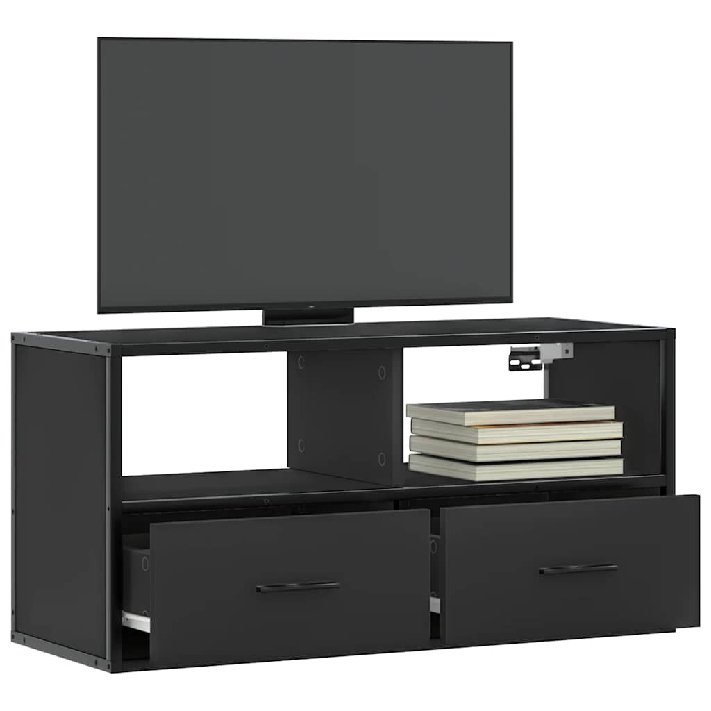 TV Cabinet Black 80x31x39,5 cm Engineered Wood and Metal