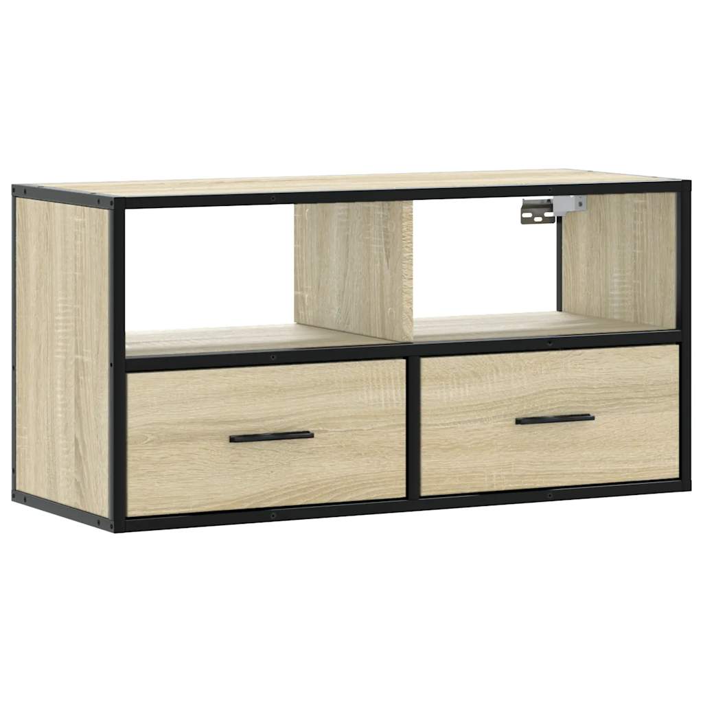 TV Cabinet Sonoma Oak 80x31x39,5 cm Engineered Wood and Metal