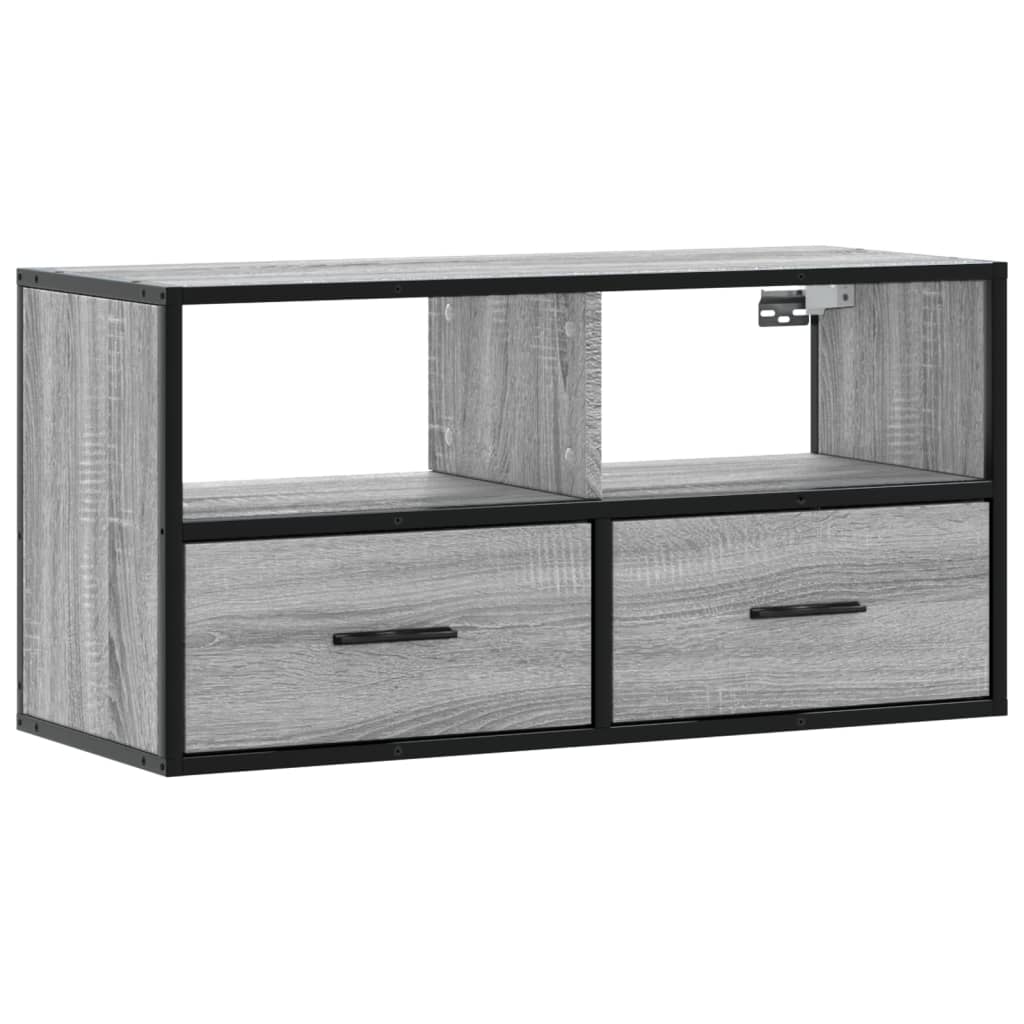 TV Cabinet Grey Sonoma 80x31x39,5 cm Engineered Wood and Metal