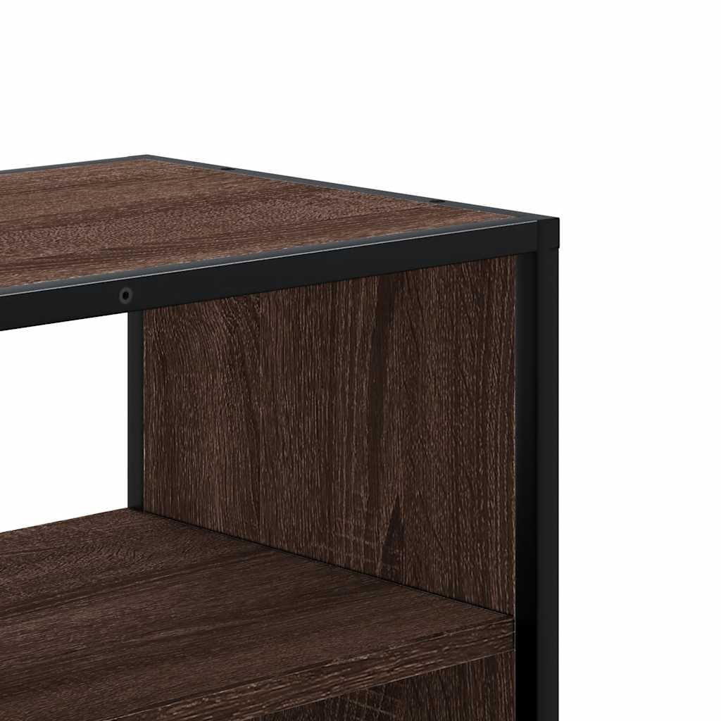 TV Cabinet Brown Oak 80x31x39,5 cm Engineered Wood and Metal