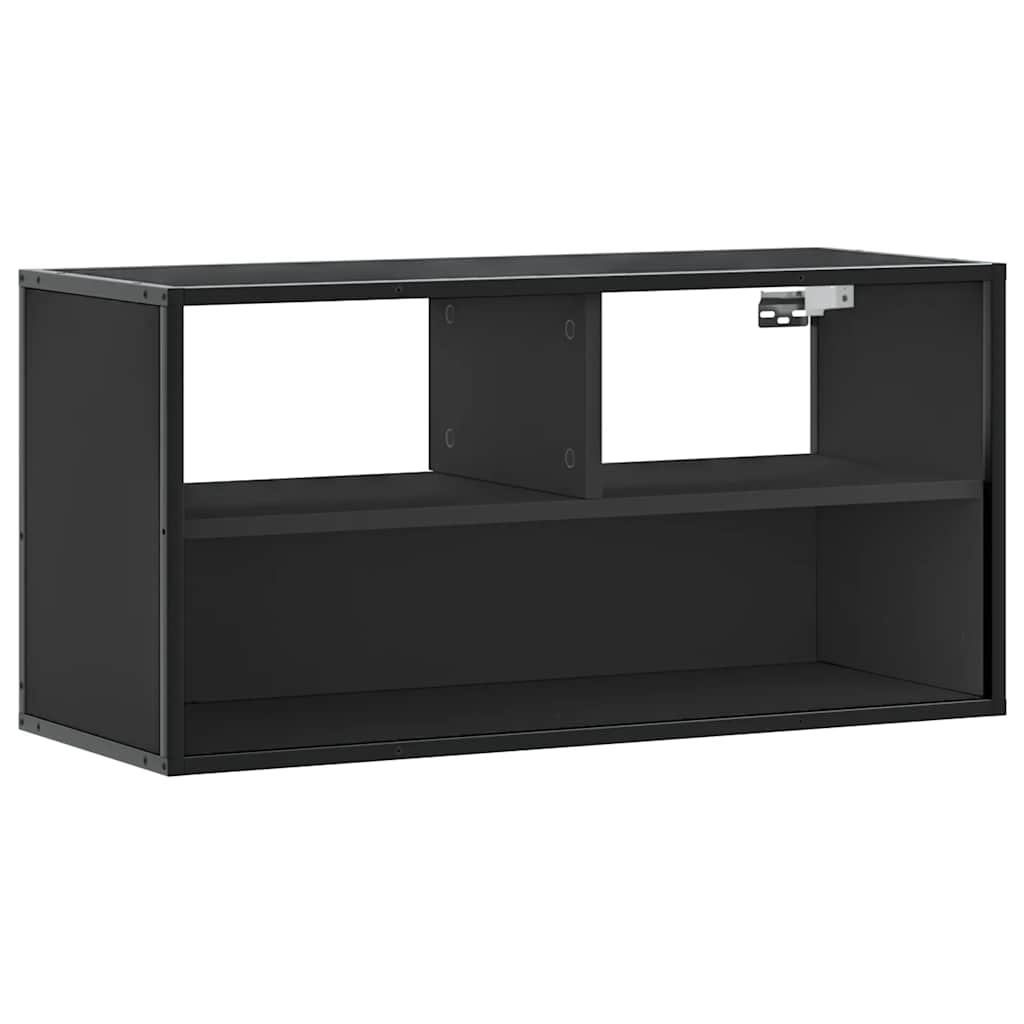 TV Cabinet Black 80x31x39,5 cm Engineered Wood and Metal