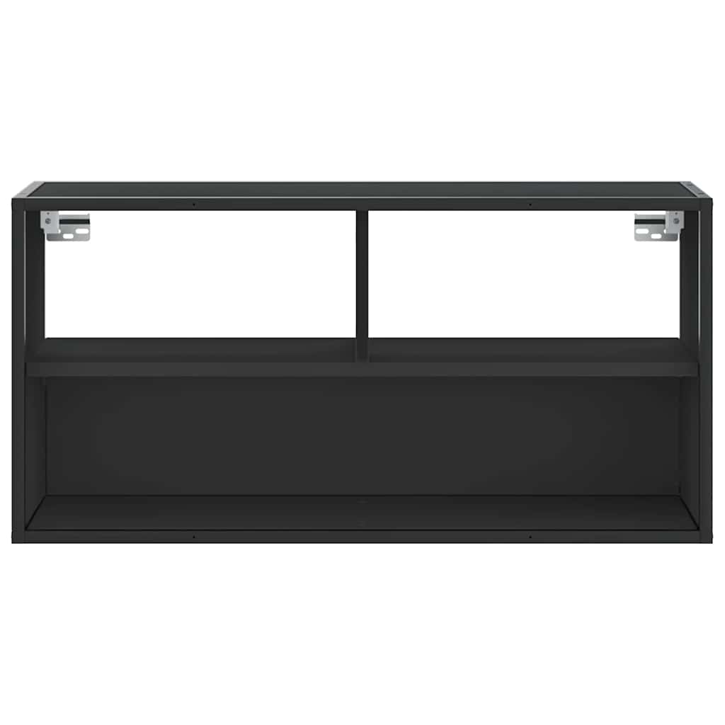 TV Cabinet Black 80x31x39,5 cm Engineered Wood and Metal