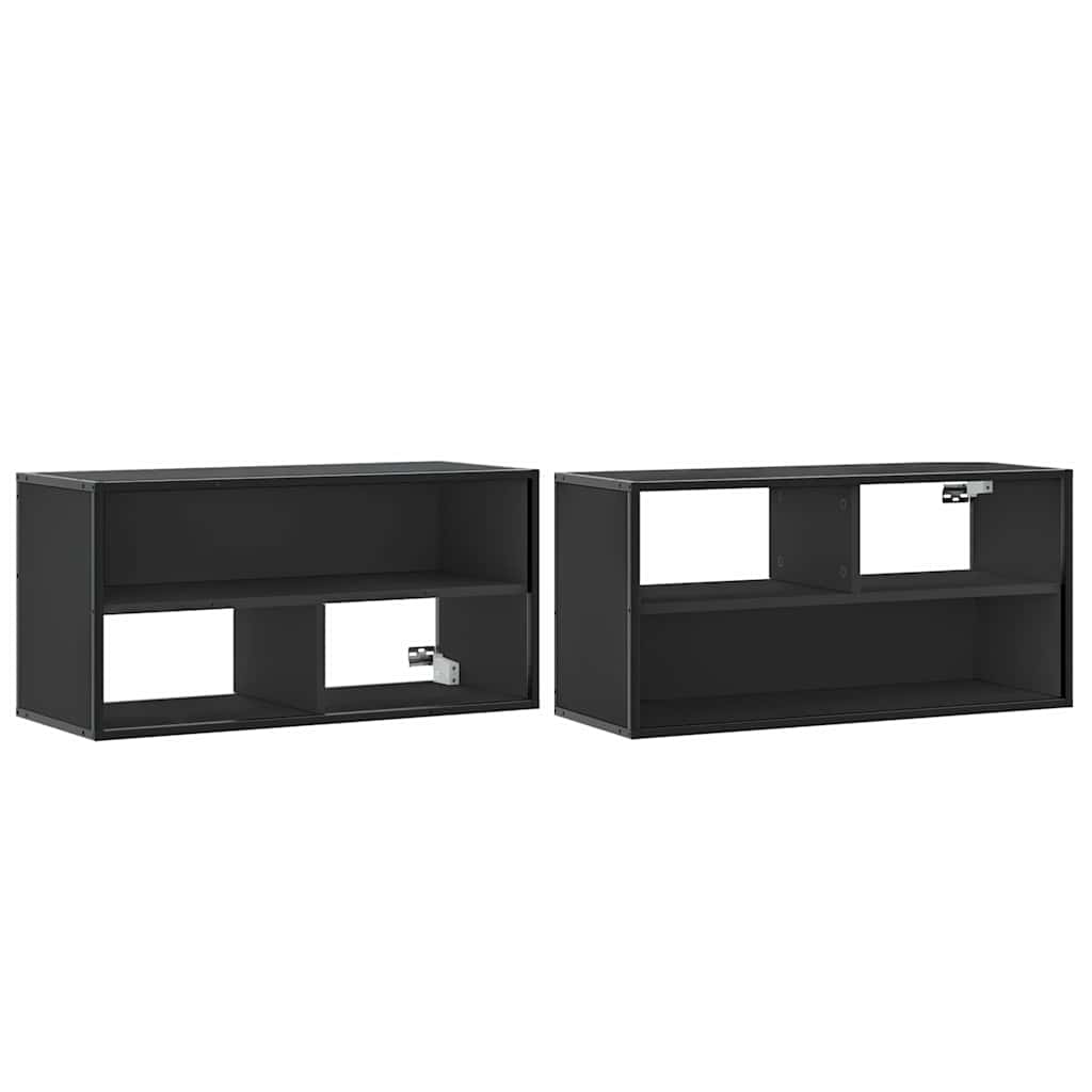 TV Cabinet Black 80x31x39,5 cm Engineered Wood and Metal
