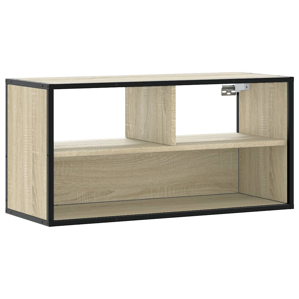 TV Cabinet Sonoma Oak 80x31x39,5 cm Engineered Wood and Metal