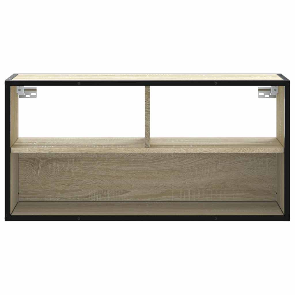 TV Cabinet Sonoma Oak 80x31x39,5 cm Engineered Wood and Metal