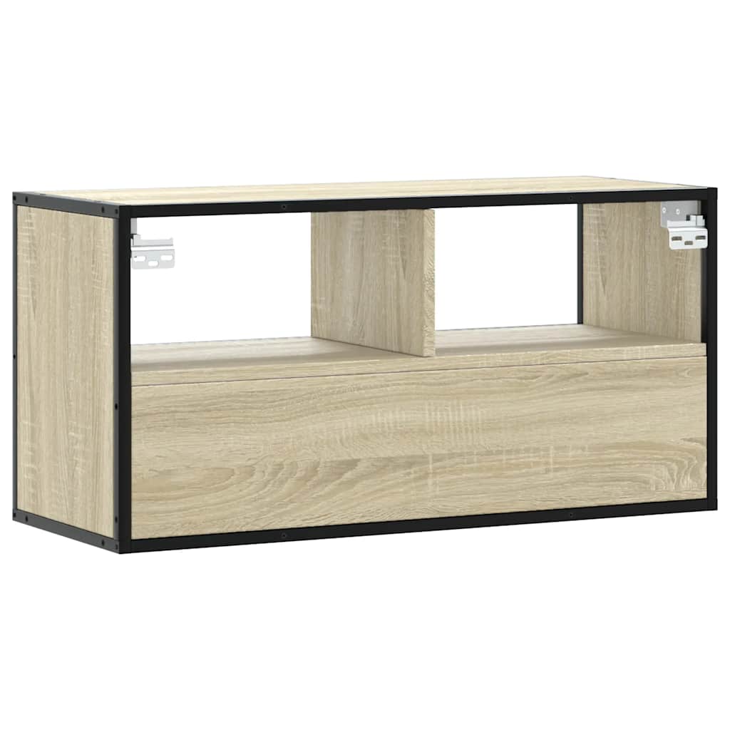 TV Cabinet Sonoma Oak 80x31x39,5 cm Engineered Wood and Metal