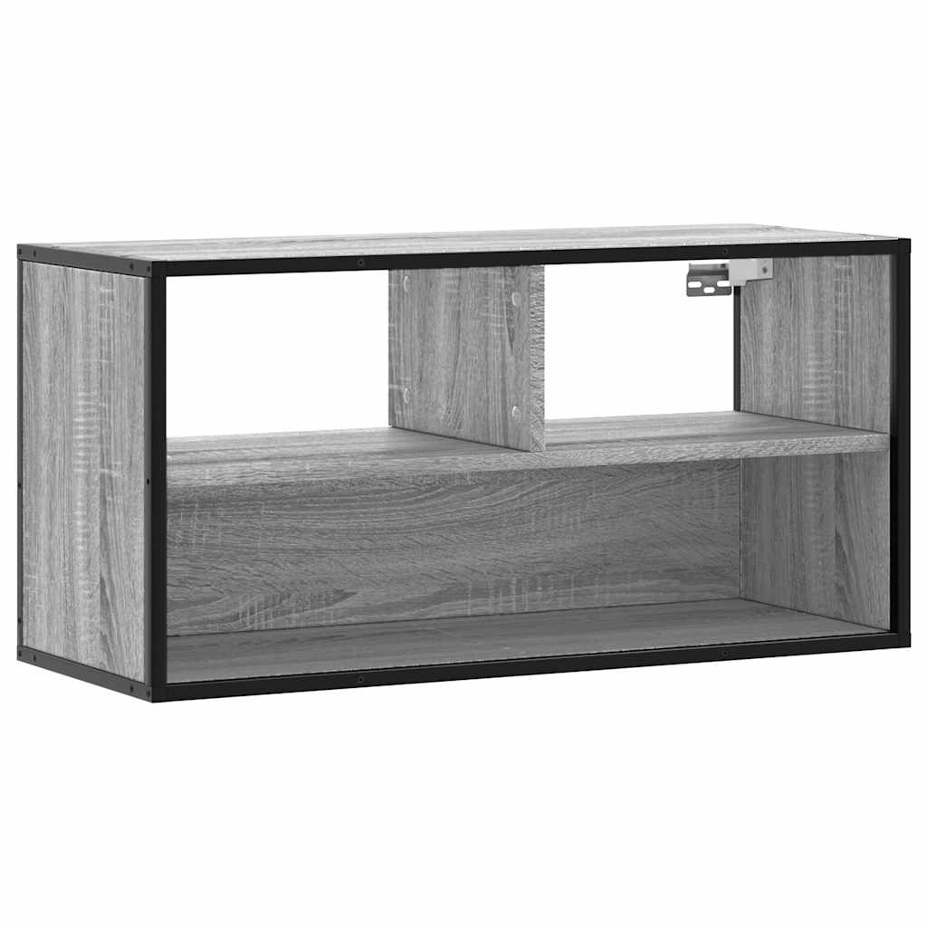 TV Cabinet Grey Sonoma 80x31x39,5 cm Engineered Wood and Metal
