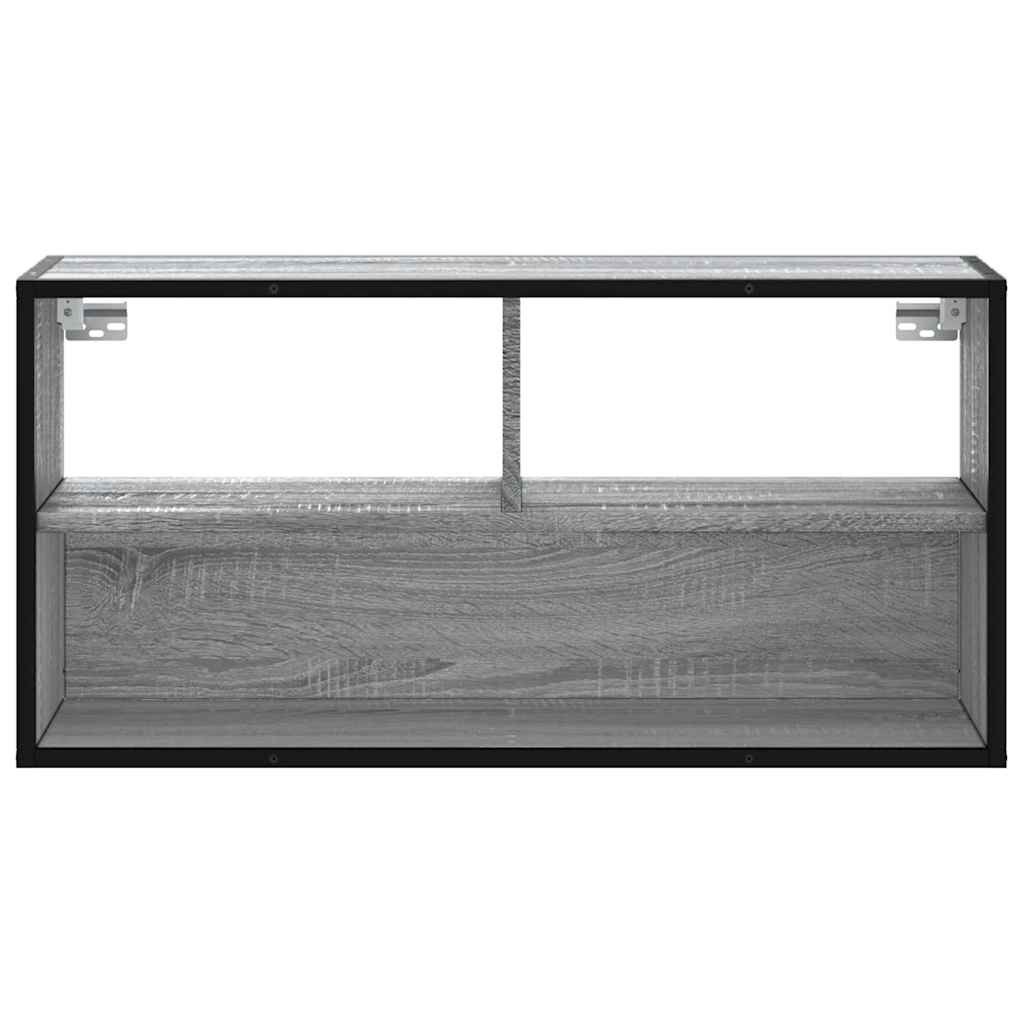 TV Cabinet Grey Sonoma 80x31x39,5 cm Engineered Wood and Metal