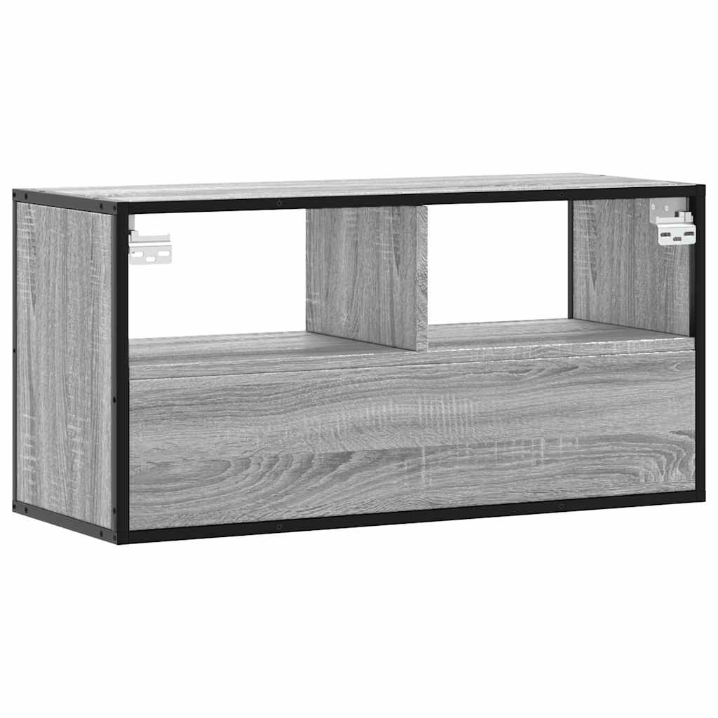 TV Cabinet Grey Sonoma 80x31x39,5 cm Engineered Wood and Metal
