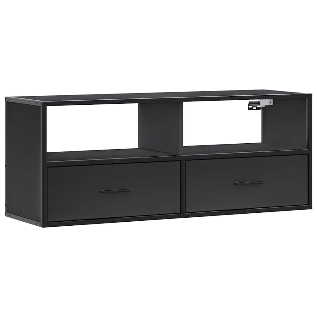 TV Cabinet Black 100x31x39,5 cm Engineered Wood and Metal