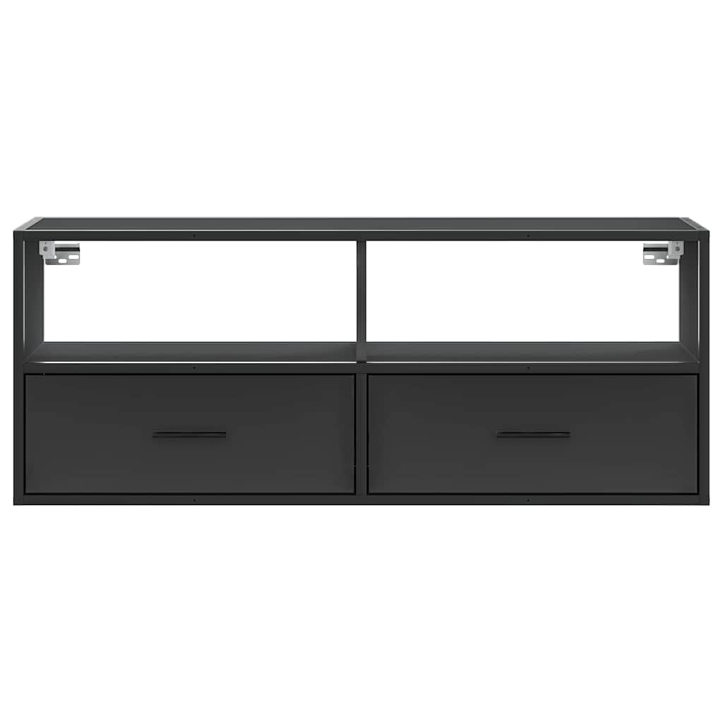 TV Cabinet Black 100x31x39,5 cm Engineered Wood and Metal