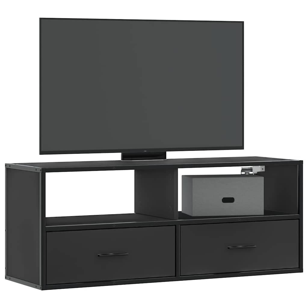 TV Cabinet Black 100x31x39,5 cm Engineered Wood and Metal