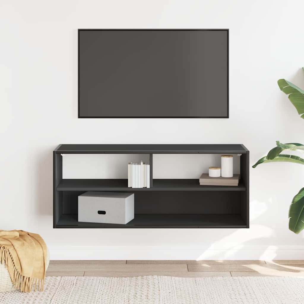 TV Cabinet Black 100x31x39,5 cm Engineered Wood and Metal