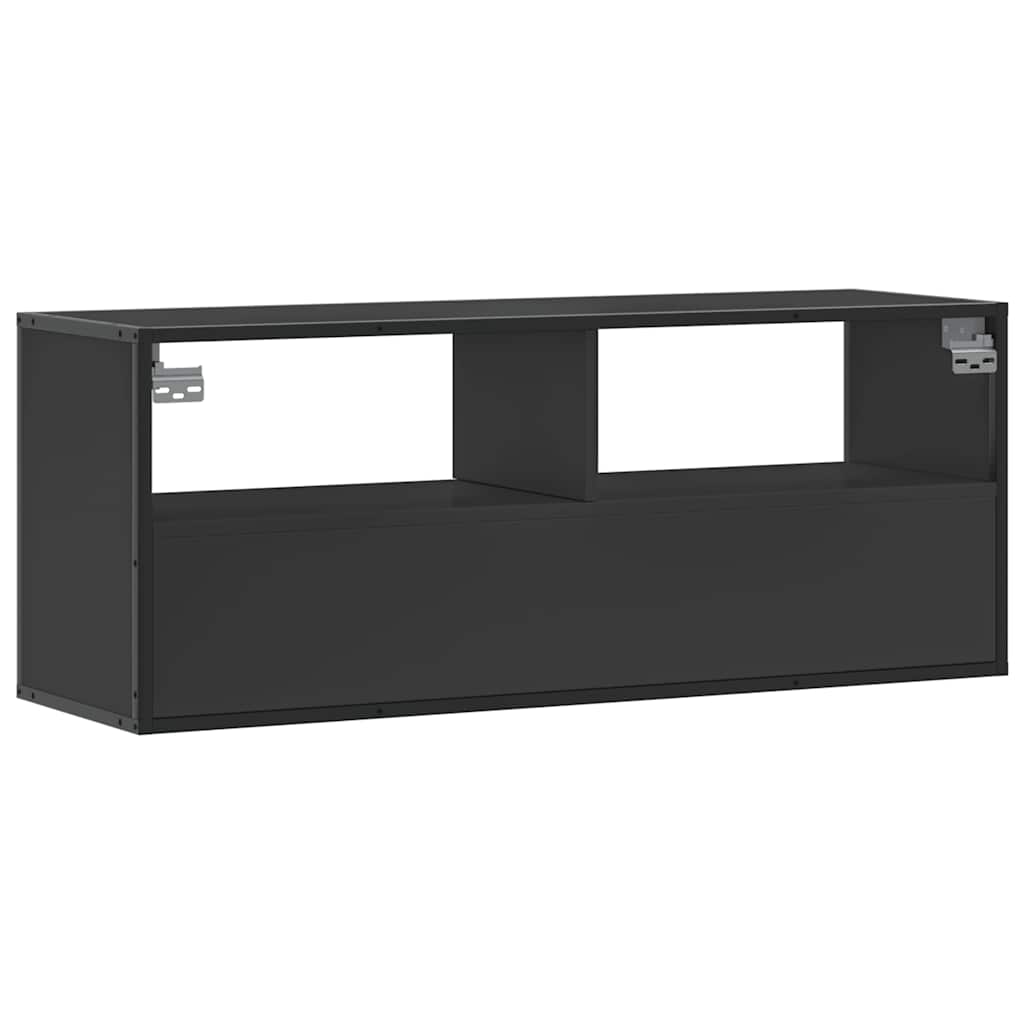 TV Cabinet Black 100x31x39,5 cm Engineered Wood and Metal
