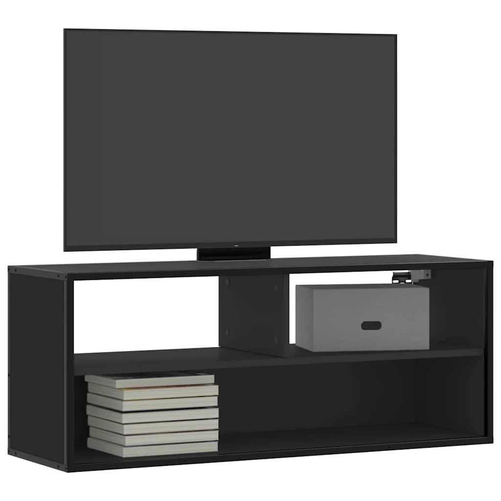TV Cabinet Black 100x31x39,5 cm Engineered Wood and Metal