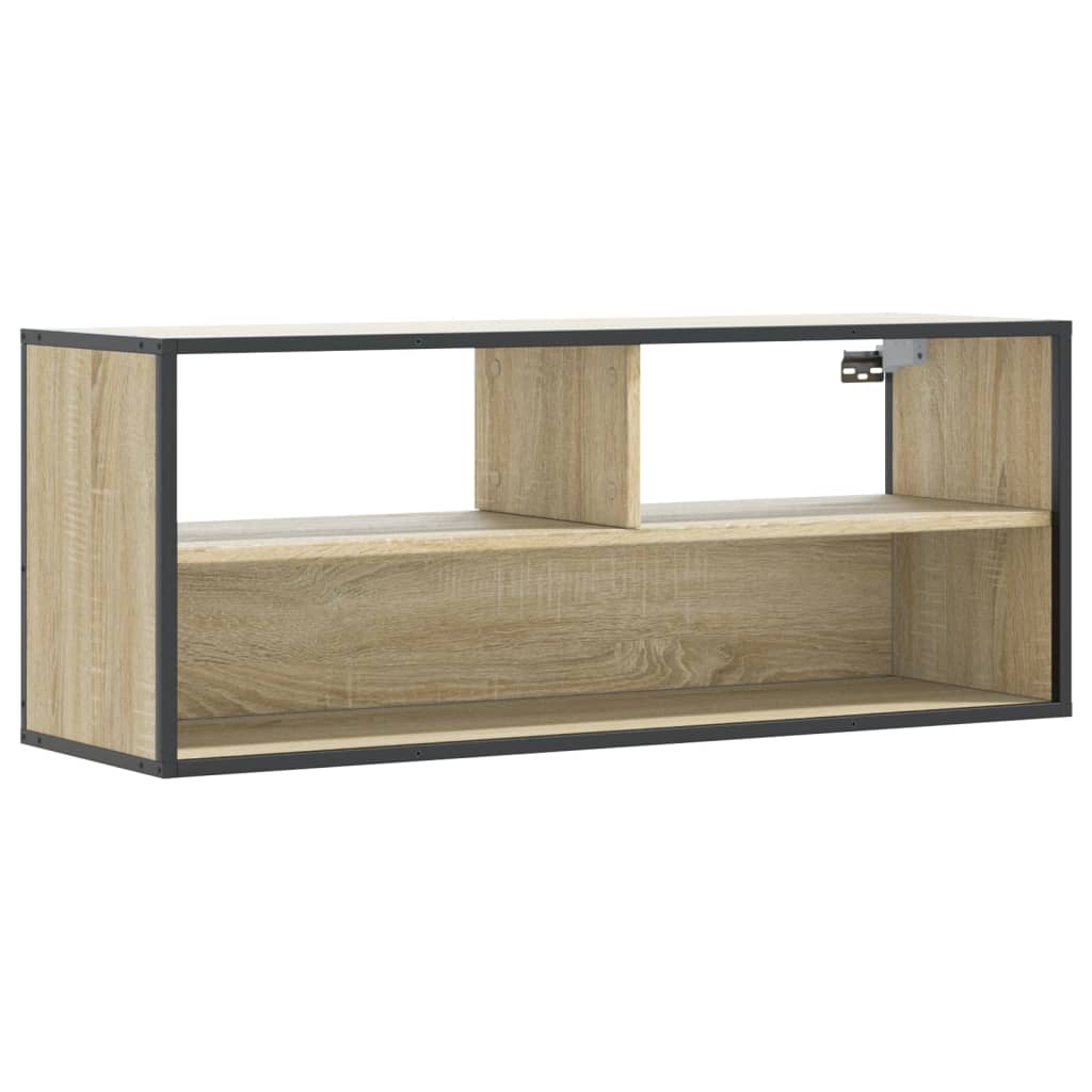 TV Cabinet Sonoma Oak 100x31x39,5 cm Engineered Wood and Metal