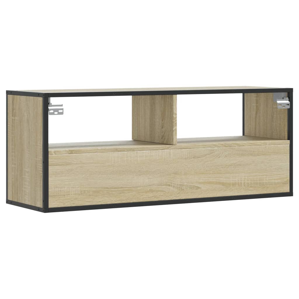 TV Cabinet Sonoma Oak 100x31x39,5 cm Engineered Wood and Metal