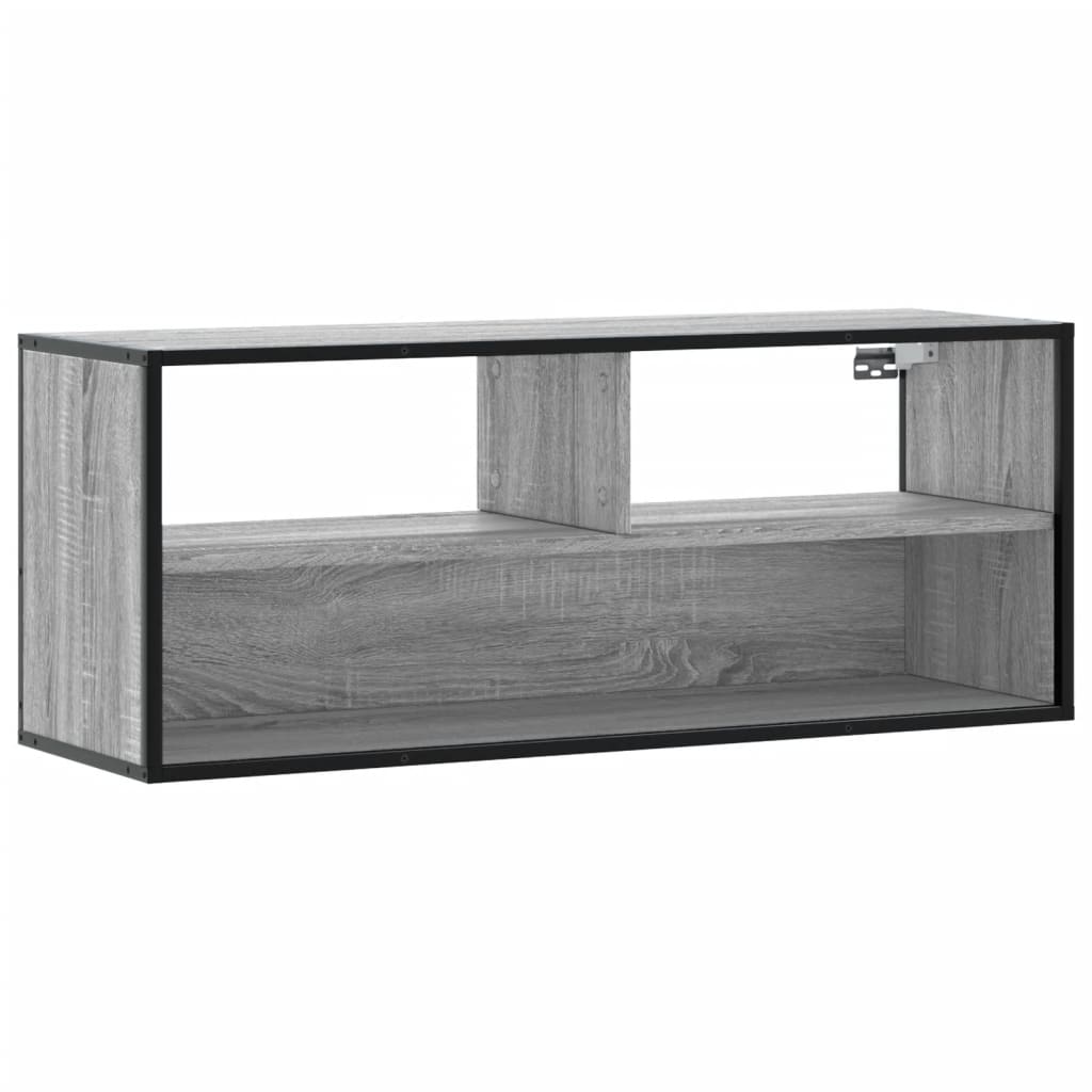 TV Cabinet Grey Sonoma 100x31x39,5 cm Engineered Wood and Metal