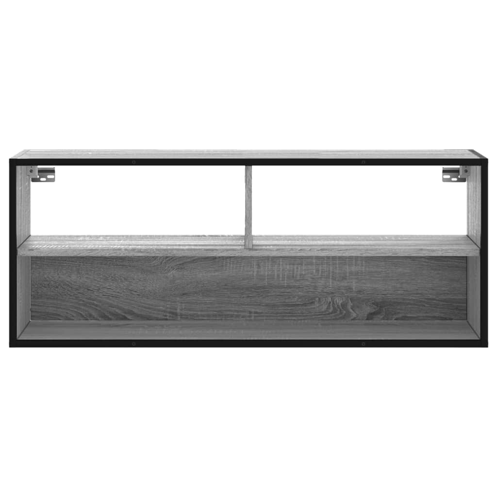 TV Cabinet Grey Sonoma 100x31x39,5 cm Engineered Wood and Metal
