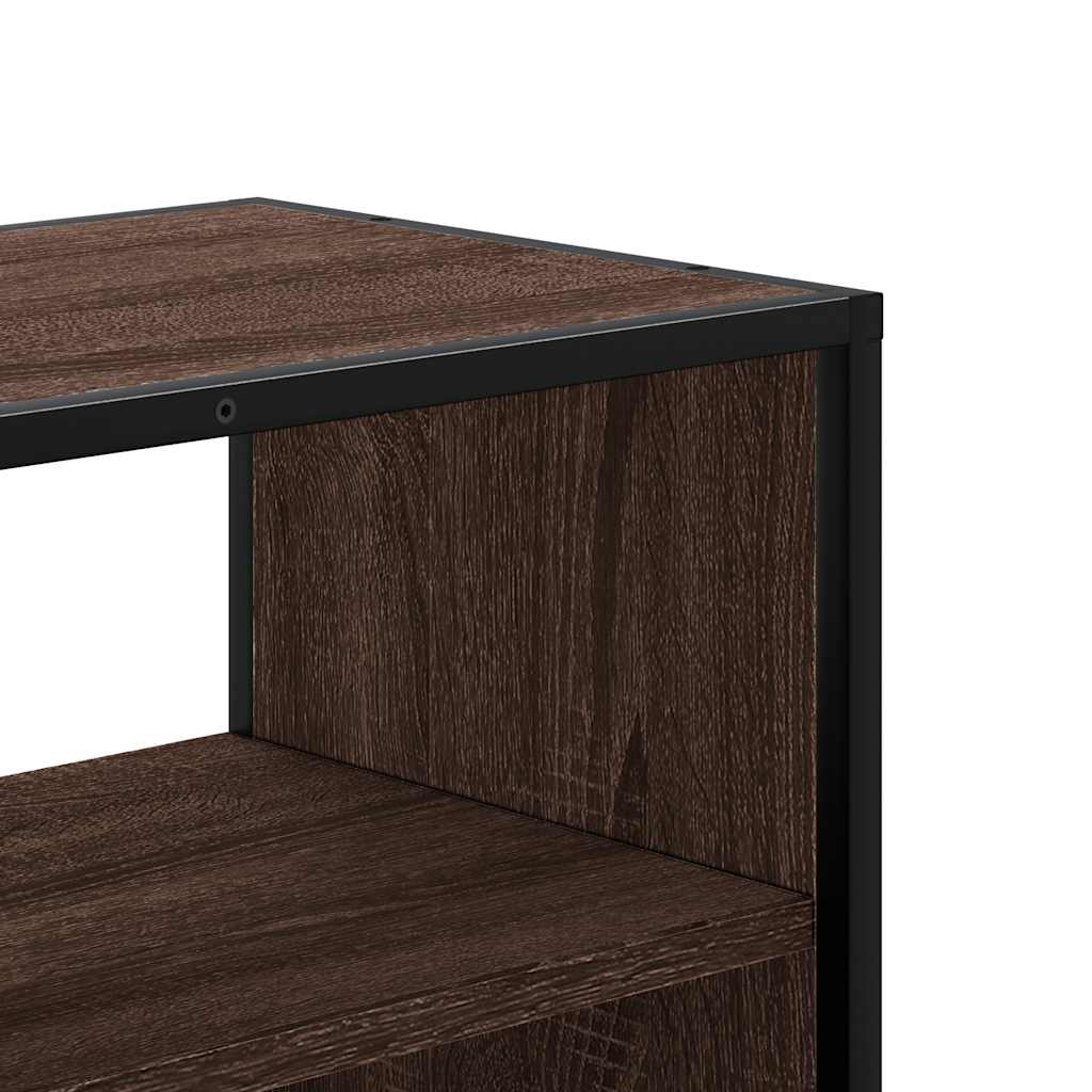 TV Cabinet Brown Oak 100x31x39,5 cm Engineered Wood and Metal