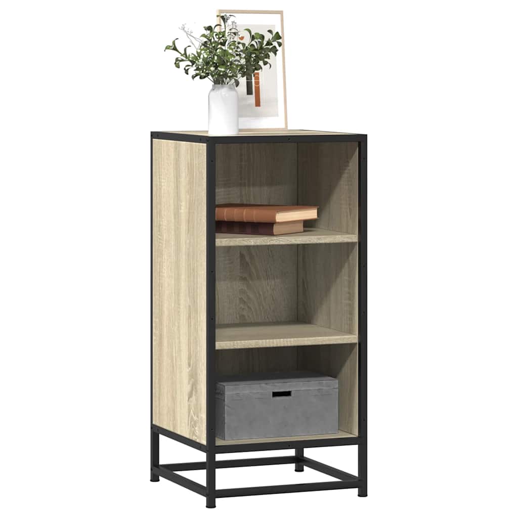 Sideboard Sonoma Oak 35.5x35x76 cm Engineered Wood and Metal