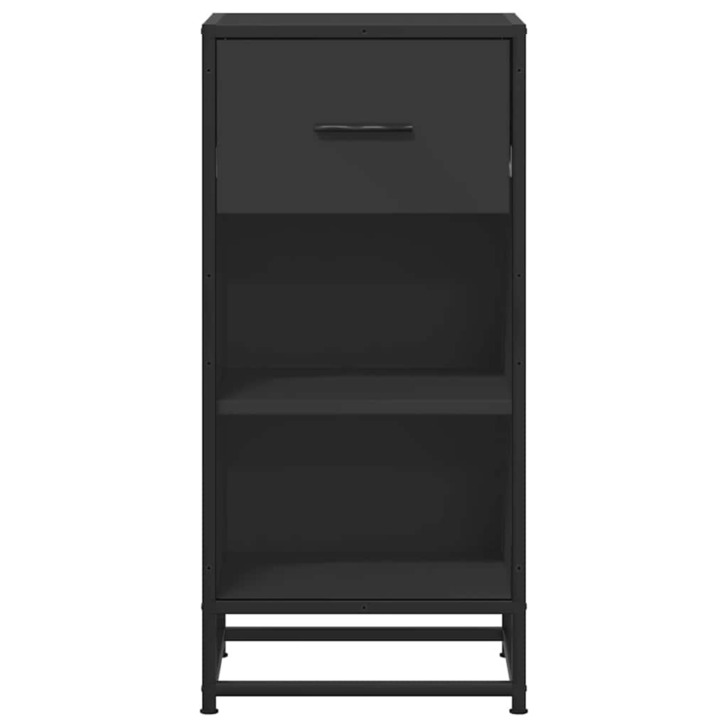 Sideboard Black 35.5x35x76 cm Engineered Wood and Metal