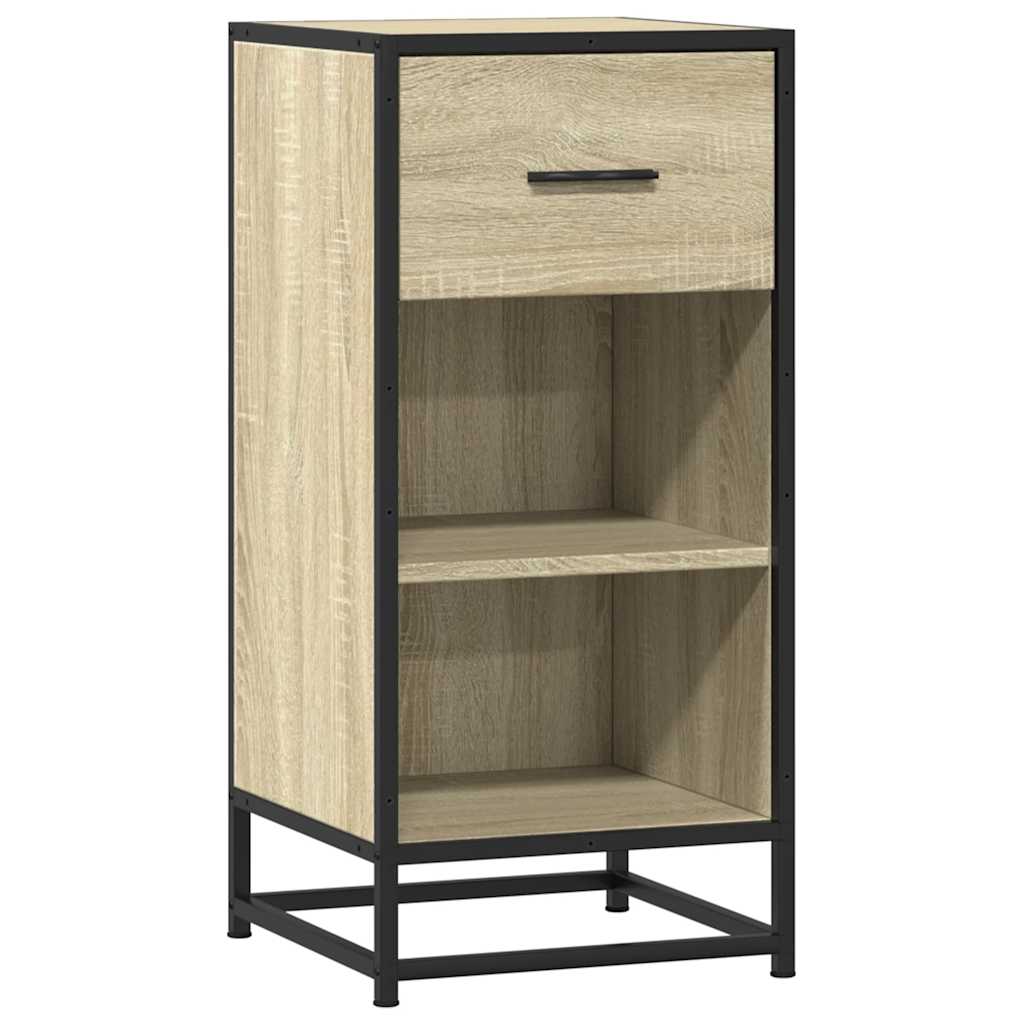 Sideboard Sonoma Oak 35.5x35x76 cm Engineered Wood and Metal