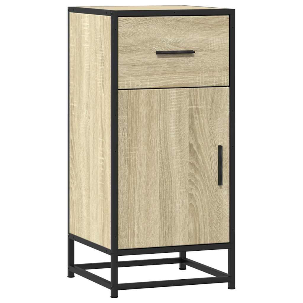 Sideboard Sonoma Oak 35.5x35x76 cm Engineered Wood and Metal