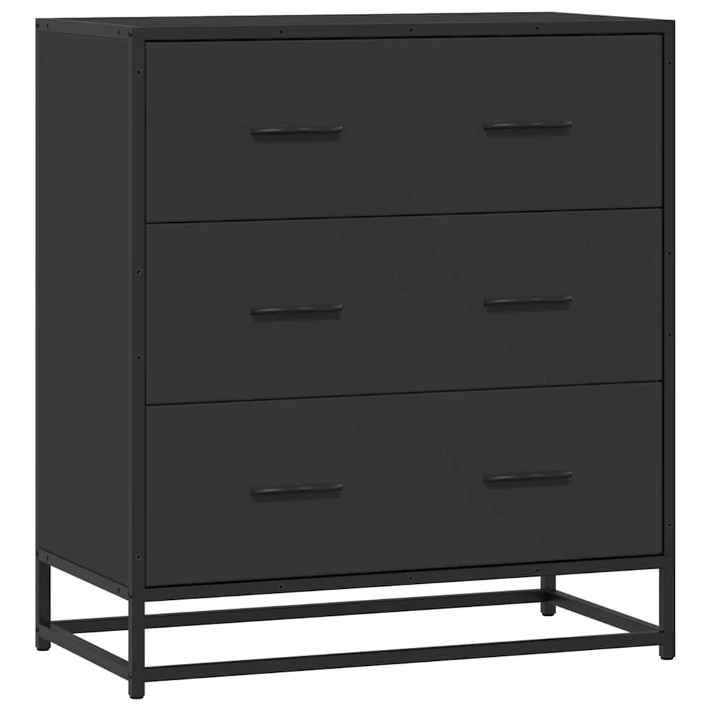 Sideboard Black 68x35x76 cm Engineered Wood and Metal