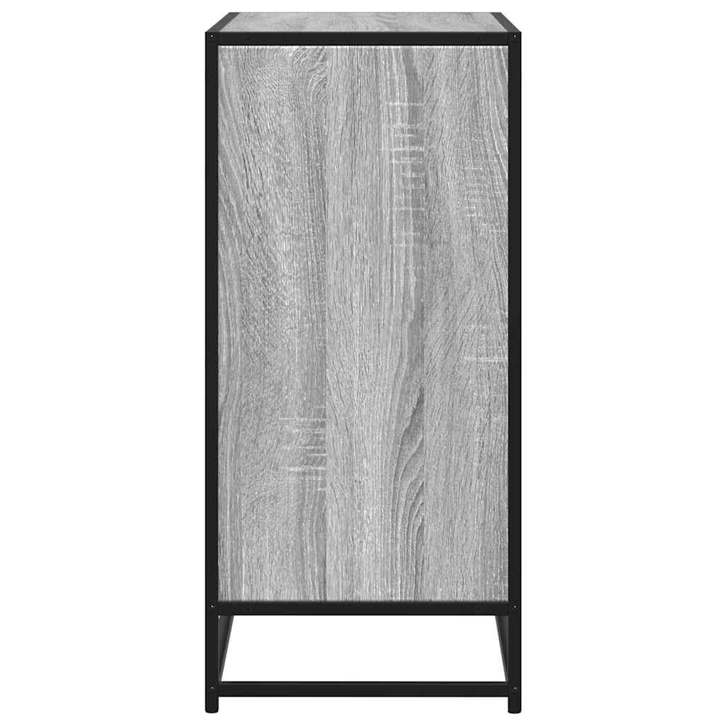 Sideboard Grey Sonoma 68x35x76 cm Engineered Wood and Metal