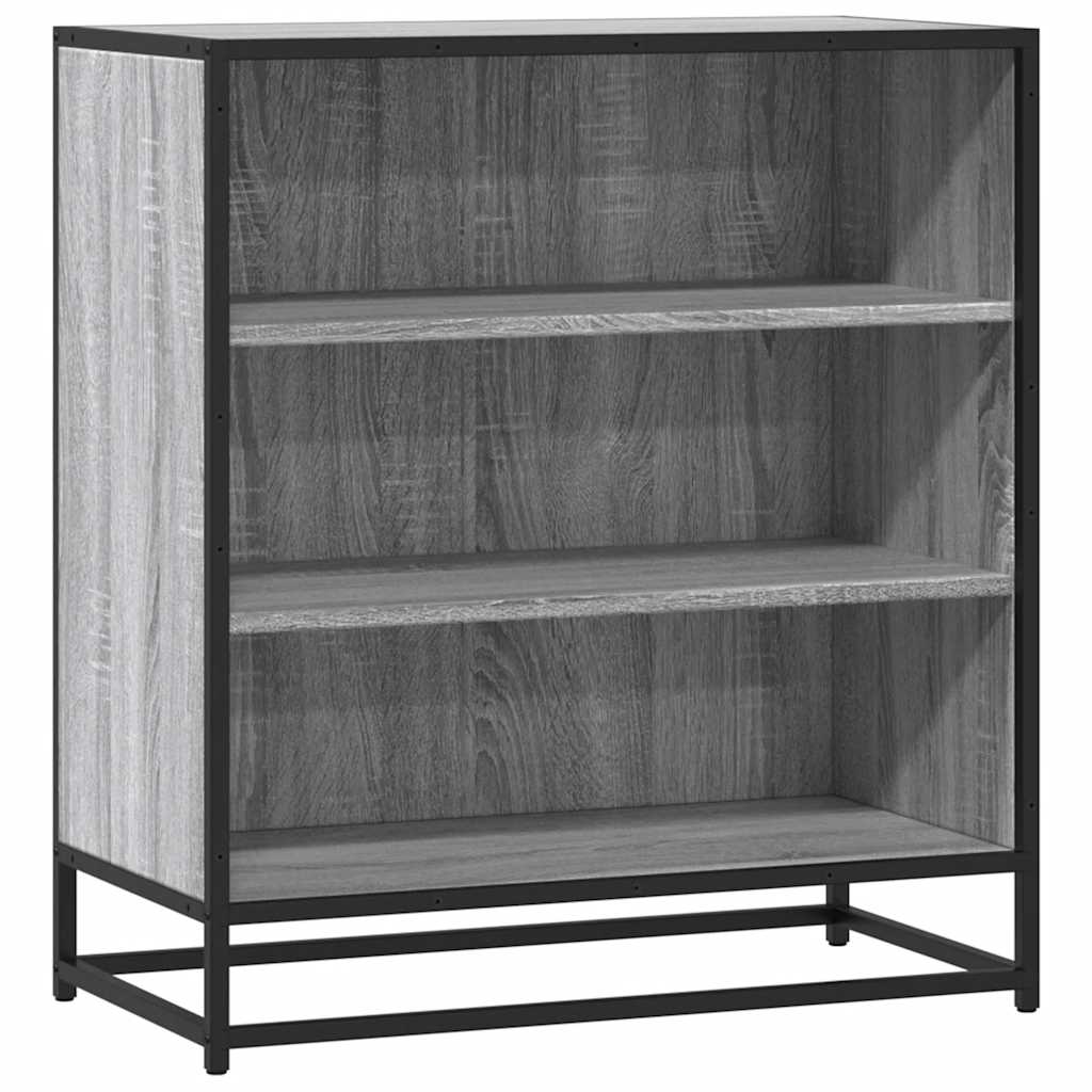 Sideboard Grey Sonoma 68x35x76 cm Engineered Wood and Metal