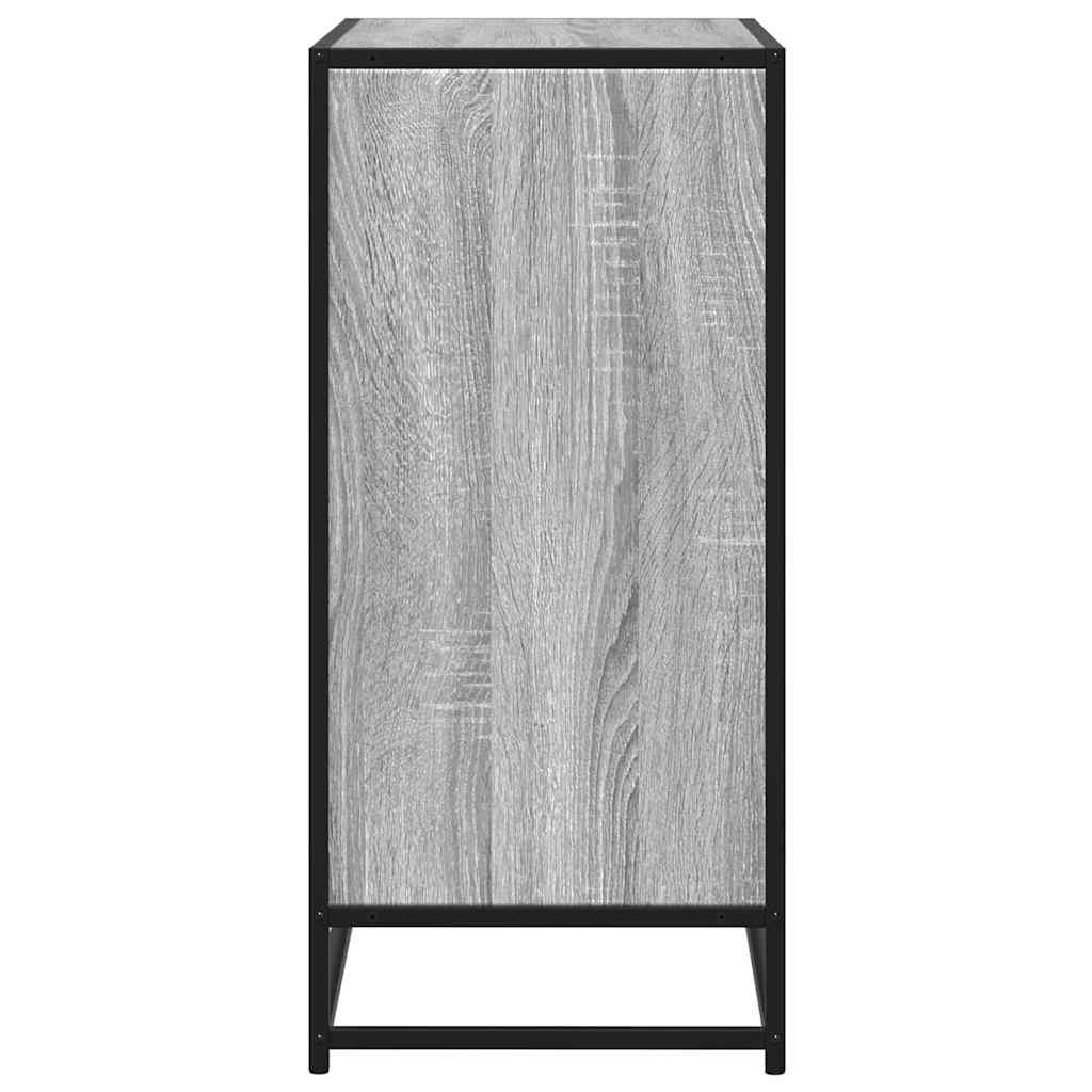 Sideboard Grey Sonoma 68x35x76 cm Engineered Wood and Metal