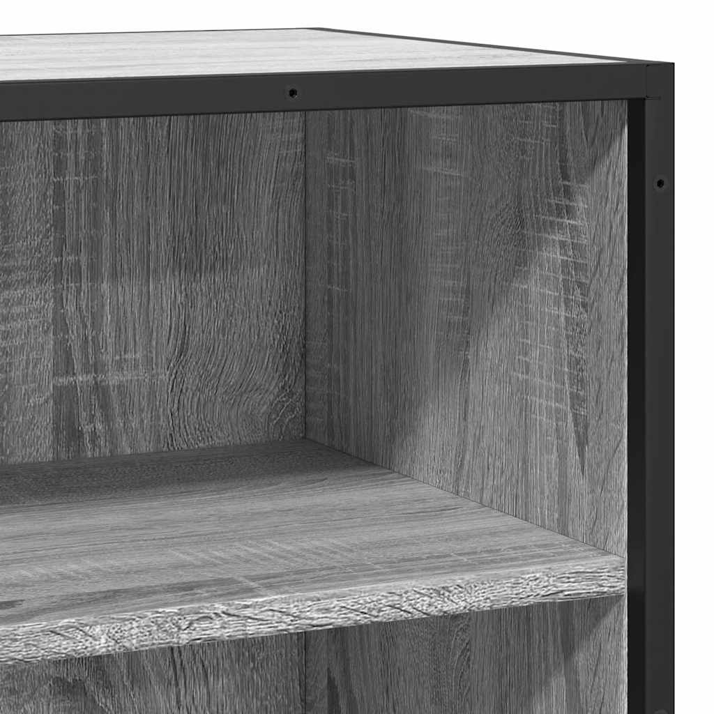 Sideboard Grey Sonoma 68x35x76 cm Engineered Wood and Metal