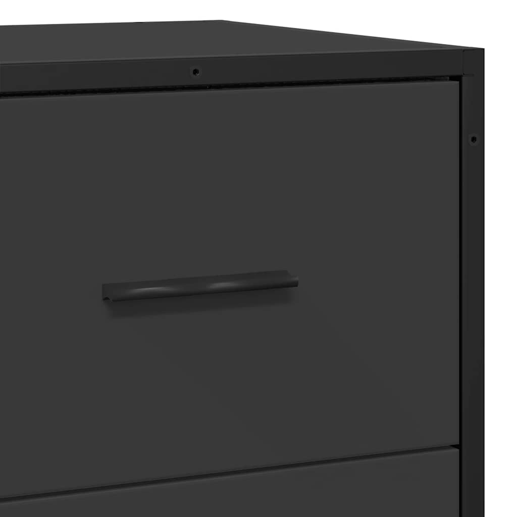 Sideboard Black 68x35x76 cm Engineered Wood