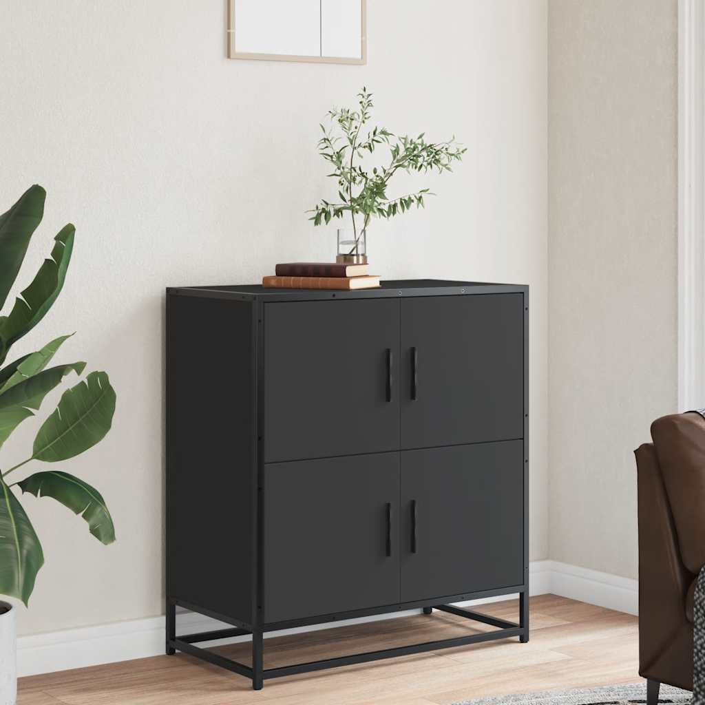 Sideboard Black 68x35x76 cm Engineered Wood