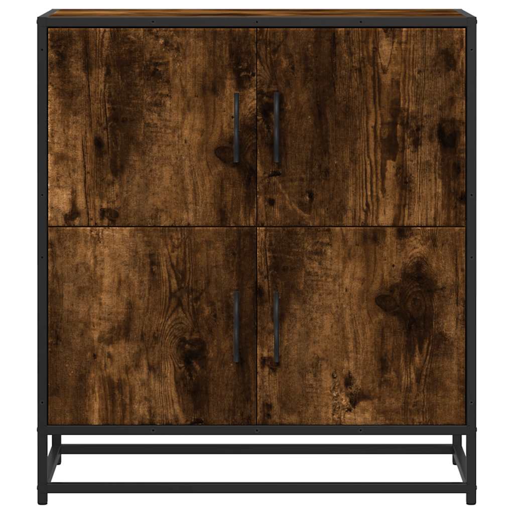 Sideboard Smoked Oak 68x35x76 cm Engineered Wood