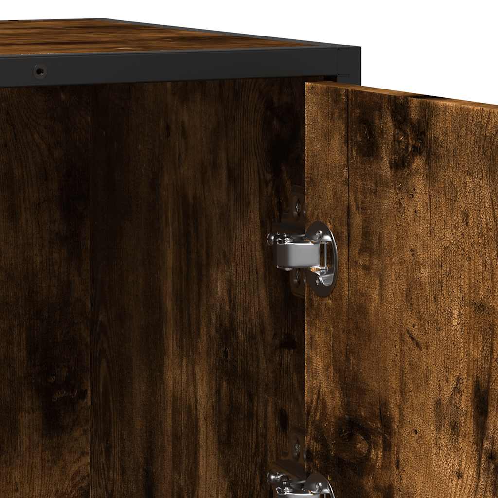 Sideboard Smoked Oak 68x35x76 cm Engineered Wood