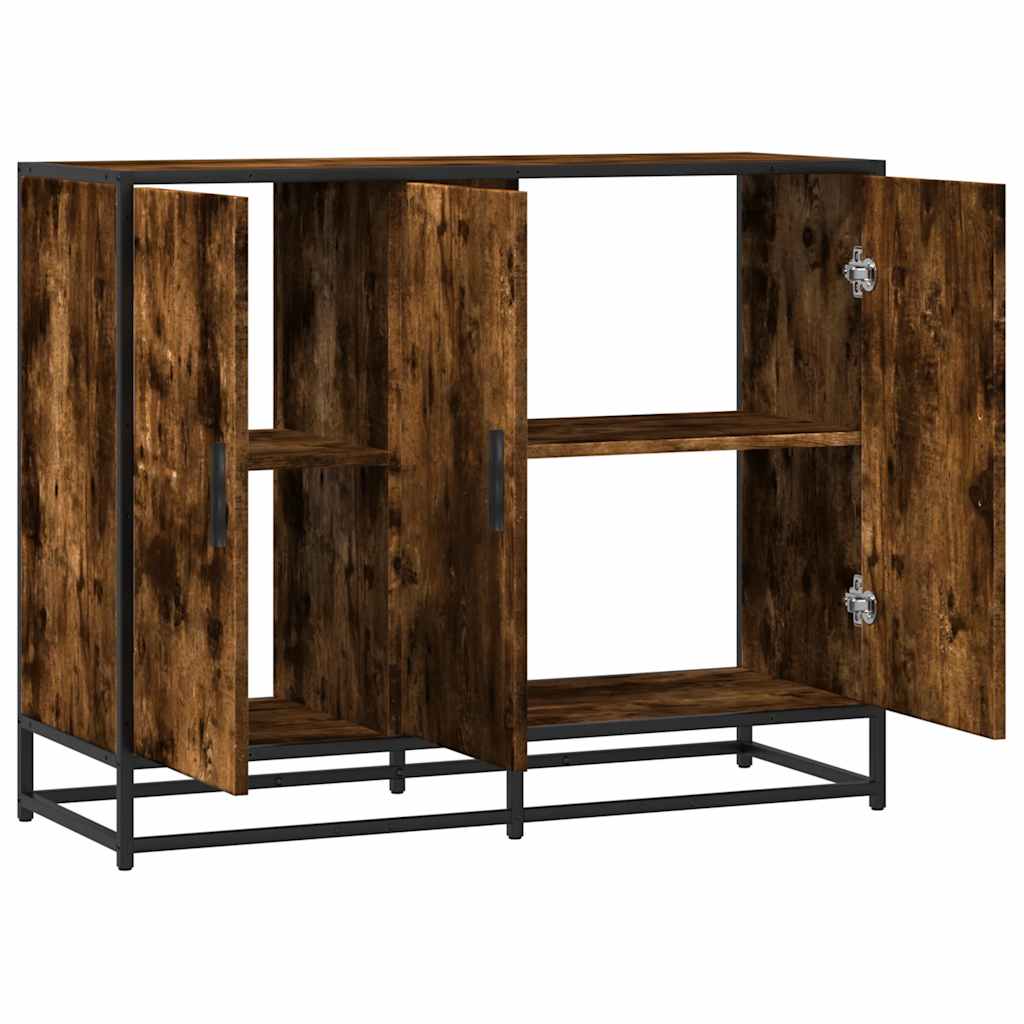 Sideboard Smoked Oak 94x35x76 cm Engineered Wood