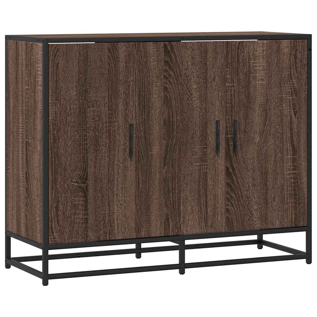 Sideboard Brown Oak 94x35x76 cm Engineered Wood