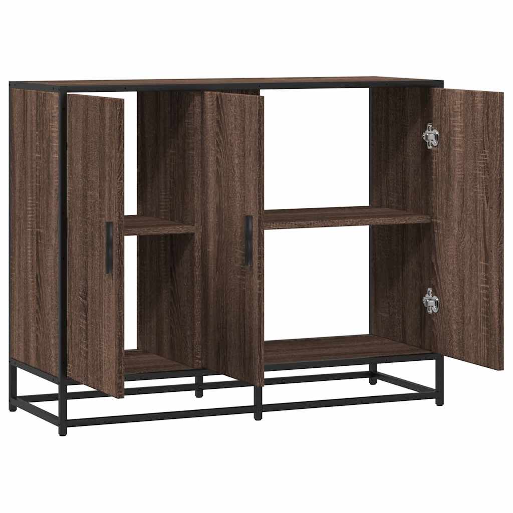 Sideboard Brown Oak 94x35x76 cm Engineered Wood
