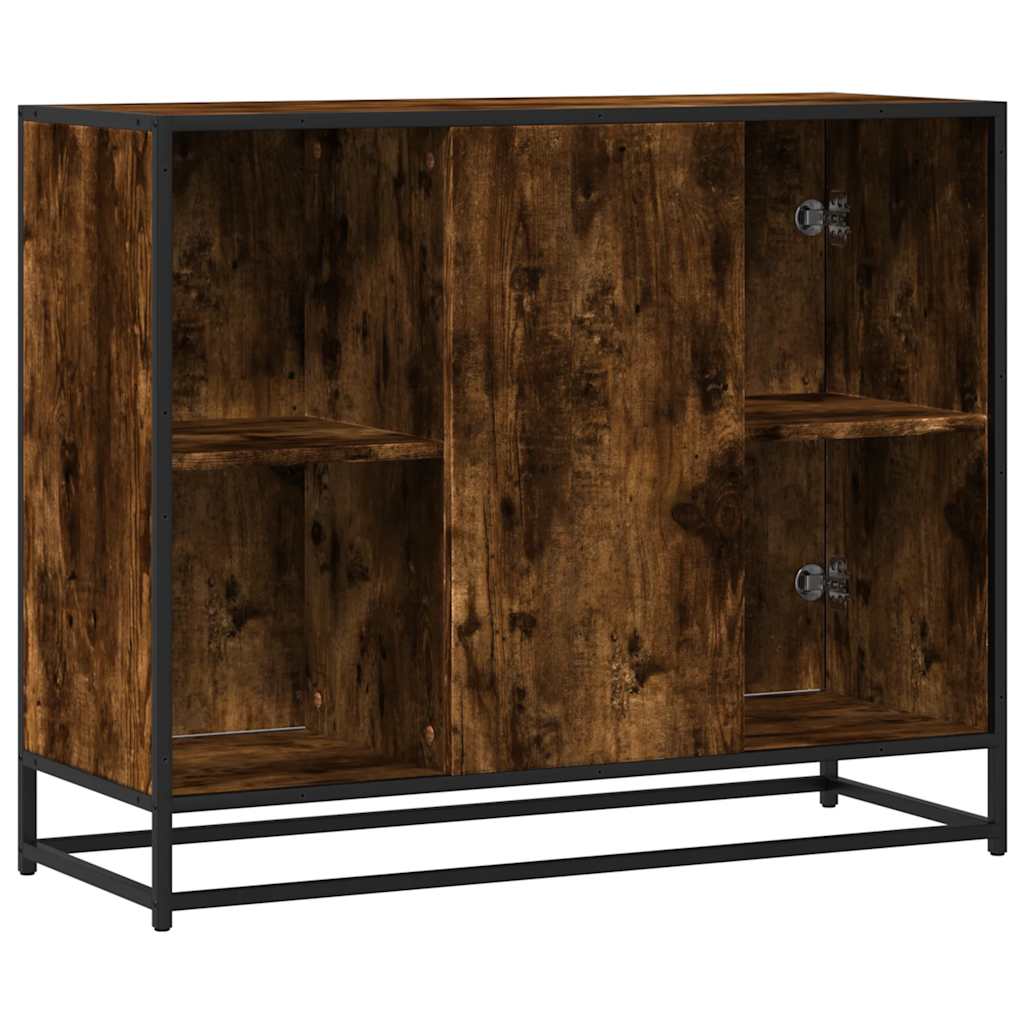 Sideboard Smoked Oak 92x35x76 cm Engineered Wood