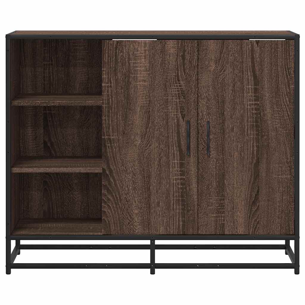 Sideboard Brown Oak 92x35x76 cm Engineered Wood