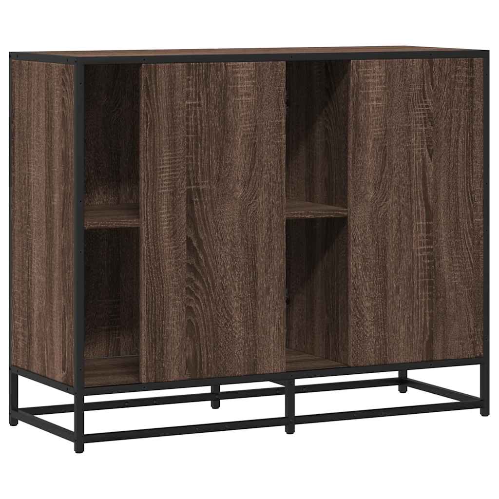 Sideboard Brown Oak 92x35x76 cm Engineered Wood