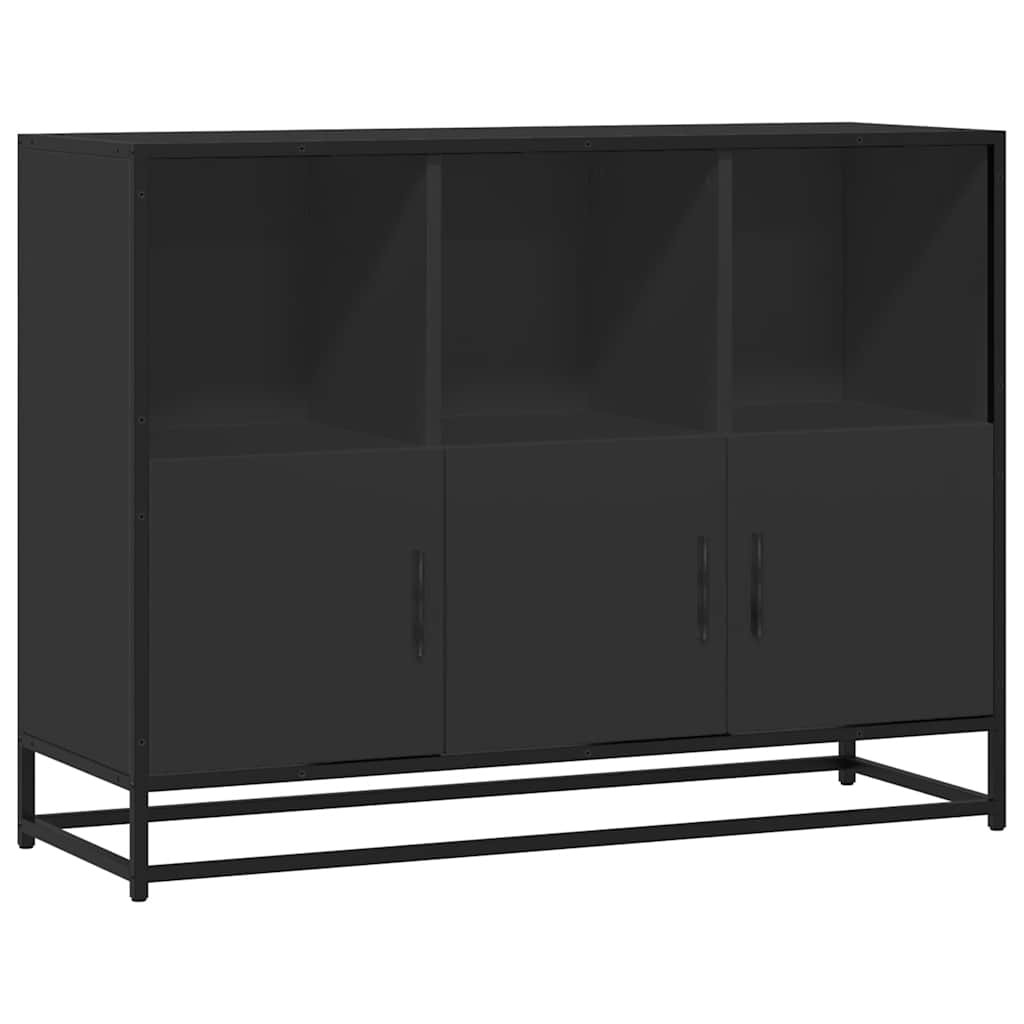 Sideboard Black 100x35x76 cm Engineered Wood
